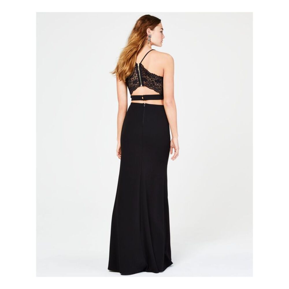 B DARLIN Womens Mermaid Full-Length Skirt Slitted Zippered Evening - Picture 2 of 4